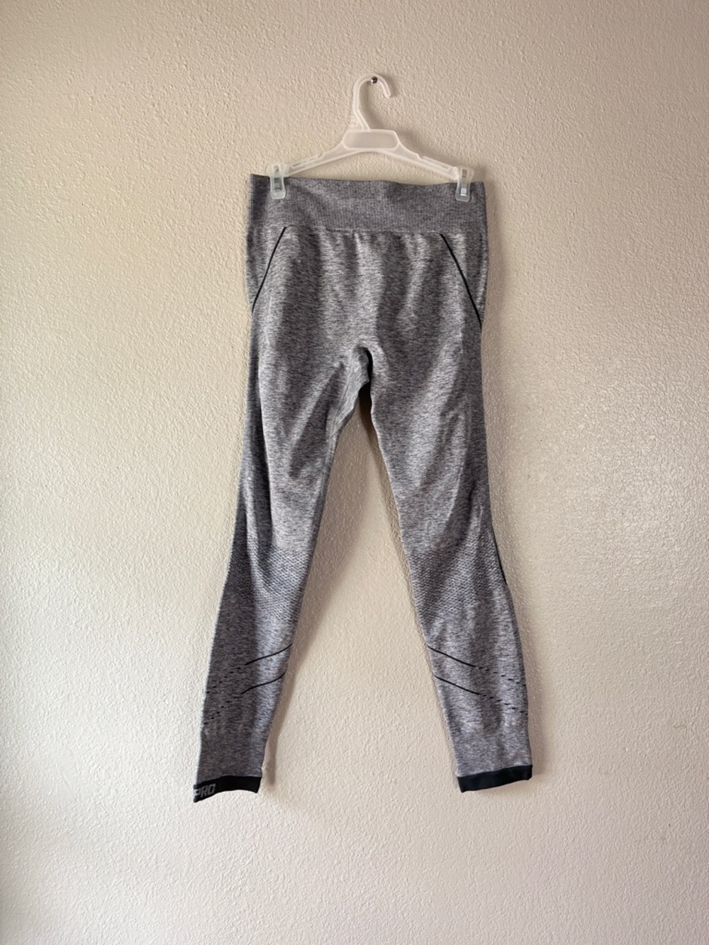 Nike Heather Gray Leggings with Black Accents